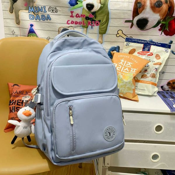

new large schoolbag women's simple and versatile backpack backpack