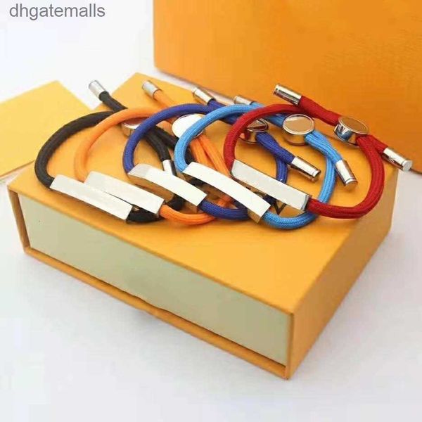 

designer man woman bracelet fashion leather magnetic buckle bracelets chain jewelry wristband with box, Golden;silver