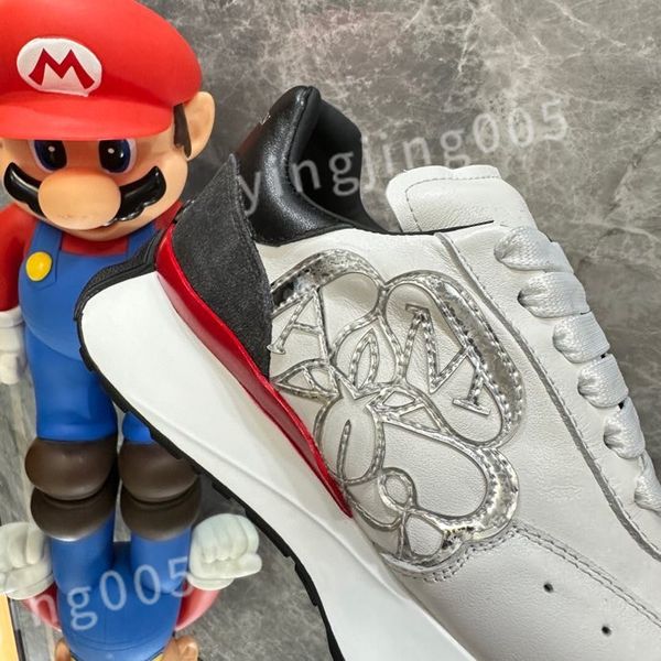 

2023 luxury designer sneakers calfskin casual shoes reflective shoes vintage trainers sneaker leisure shoe platform lace-up xsd221109, Black