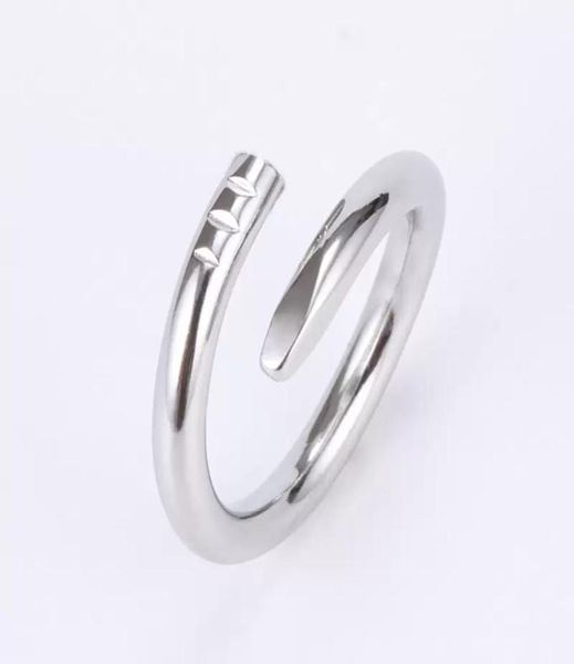

fashion gold rings for women luxury womens ring love lady designer jewelry bague stainless steel letter wedding engagement present7473782, Silver