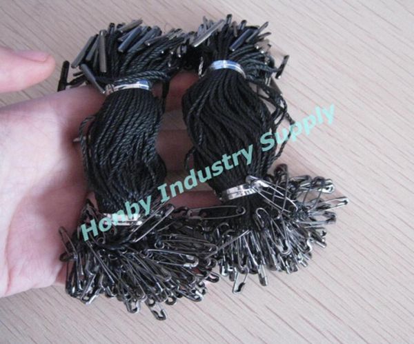 

1000 pcs per pack 95 cm bolipin hang tag gunmetal safety pin with black string9142888, Silver