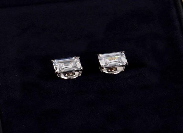 

s925 silver stud earring platinum color for women wedding jewelry gift have stamp charm engagement ps31845982151