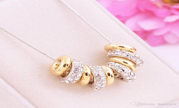 

pretty charm necklace for women luxury gold plated austrian cryatal necklaces9274975, Silver