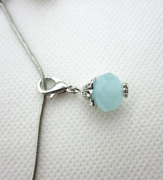 

selling 100pcs wathet blue month birthstone crystal dangle charms lobster clasp charms for glass floating lockets4849635, Bronze;silver