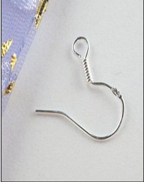 

200pcslot sterling 925 silver clasps hooks earring findings fishwire hooks jewelry diy 15mm fish hook fit earrings5069628