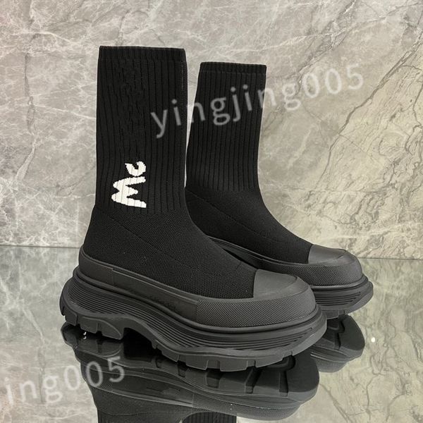 

boots men's women's running casual shoes couple designer thick bottom comfortable stretch knit black white gray sock shoes 35-46 x