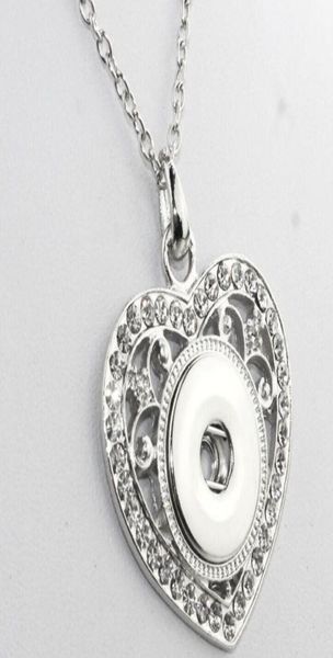 

papa snap chain retro heart 18mm snap button snap button snaps necklace ginger ps07554254131, Silver