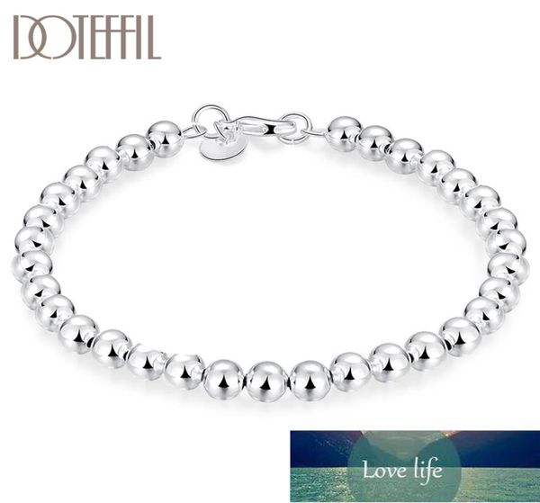 

doteffil 925 sterling silver 6mm circle shape bead bracelet for women wedding engagement party jewelry2459998, Black