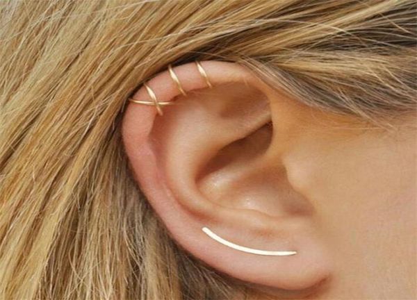 

stylish earrings for women bijoux no piercing double ear cuff new style jewelry accessories oorbellen earrings fantastic trinket t6765103, Silver