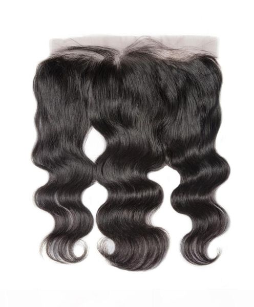 

lace frontal closure brazilian body wave remy hair 13x4 pre plucked hairline with baby hair hd transparent lace3752025, Black