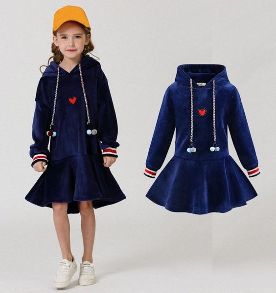 

winter teenager girls hooded thick sweater dresses plus velvet tutu dress for 414 years warm kids casual girls dress clothes cwfe5306748, Red;yellow