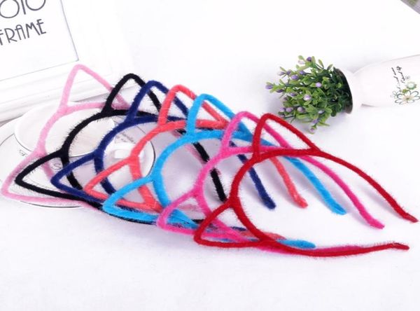 

new stylish women girls furry cat ears headband devil cat head hoop fine hair ornaments hair accessories headwear hair band 29344656, Silver