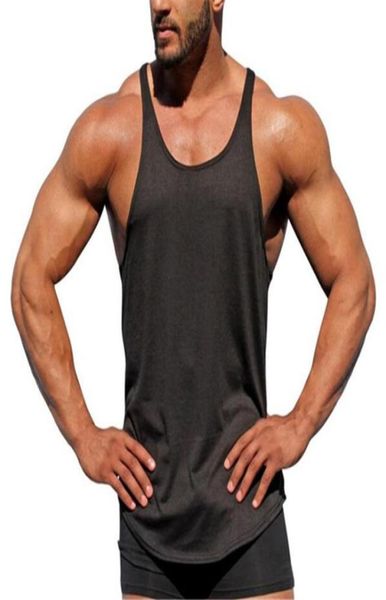 

muscleguys mens casual loose fitness tank for male summer open side sleeveless active muscle shirts vest undershirts9342264, White;black