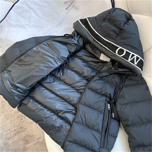 

monclair jacket mens down coat warm cozy hoodie large pockets long sleeve hoodies hat zipper concealed letter design designer jacket men clo, Black
