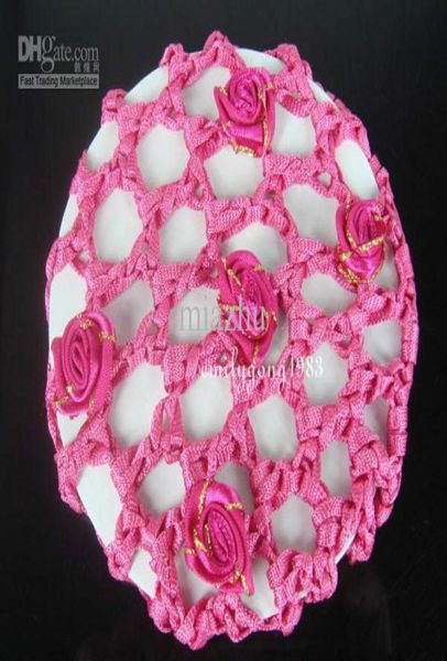 

new arrive handmade 100pcs rose bun cover snood hair net ballet dance skating crochet beautiful colors 9537813, Golden;silver