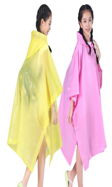 

reusable children raincoat cartoon transparent waterproof rainproof rain coat kids hooded cloak type poncho student rainsuit3366548, Red;brown