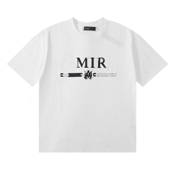 

designer mens t shirt ami pairs double dragon printing graphic tee silicone letters shirts summer casual short sleeve designer clothes, White;black