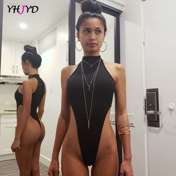 

women's jumpsuits rompers turtleneck bodysuit ribbed knit bodycon high leg bodies for women summer fashion sleeveless women 230714, Black;white