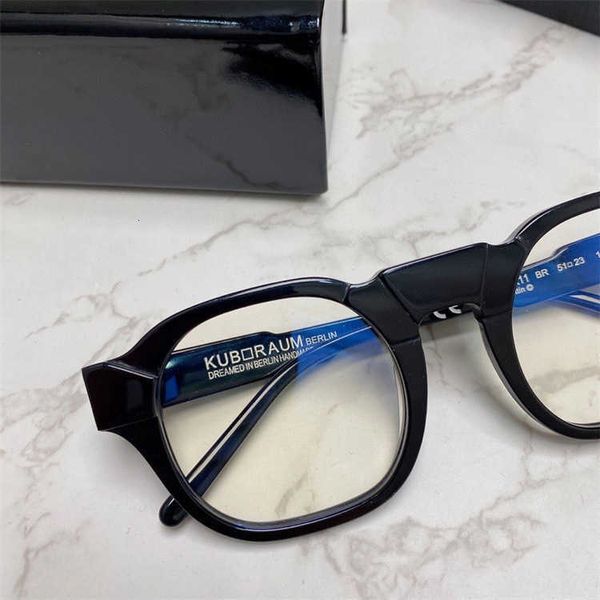 

Designer Kuboraum sunglasses luxury brand fashion men and women German tide personalized multi line box plate eyeglass frame K11 same flat lens kuboraum