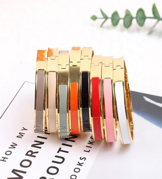 

bracelets 2022 enamel colorful elegant woman bracelet for man womens jewelry bracelet jewelry 8 color5168762, Black