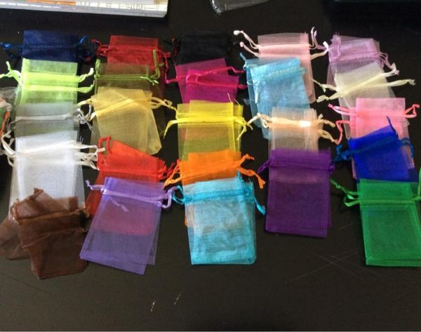 

jbdgjk random mix colors jewelry packing drawable organza bags 7x9cmwedding gift bags pouches300pcslot1664720, Pink;blue