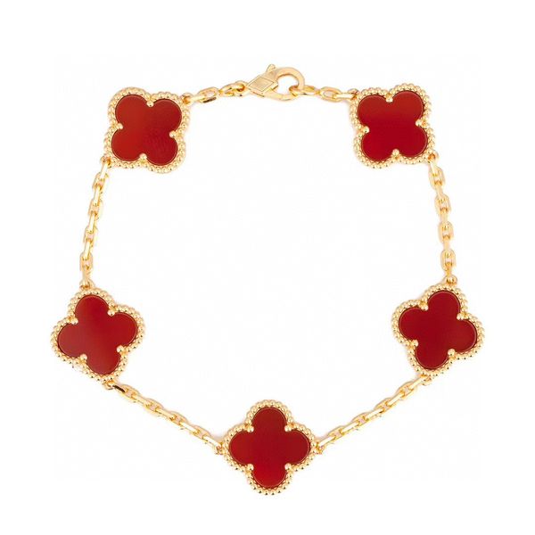 

fashion classic 4/four leaf clover charm bracelets bangle chain agate shell mother-of-pearl for women&girl wedding mother' day jewelry, Golden;silver