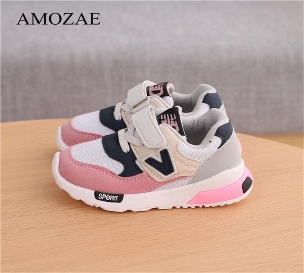 

spring autumn kids shoes baby boys girls children039s casual sneakers breathable soft antislip running sports size 2130 220225171750, Black;red