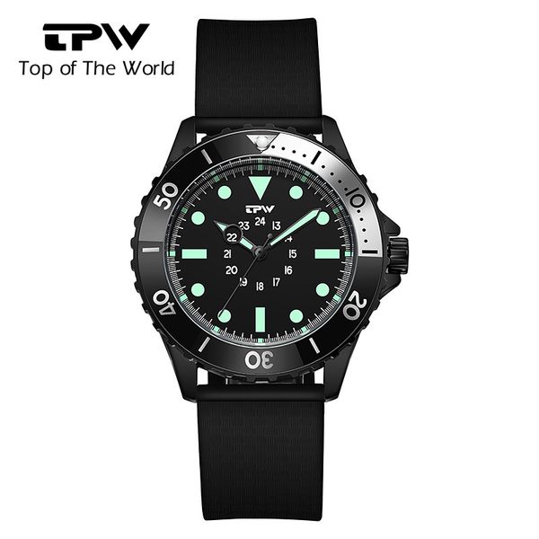 

tpw men's multifunctional business luminous waterproof quartz watch nylon boy student couple watch, Slivery;black
