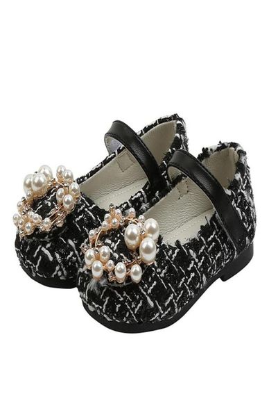 

whole kids girls shoes pearls princess shoe costume tweed baby children mary janes shoes plaid bead toddlers nonslip spring a8036734, Black;grey