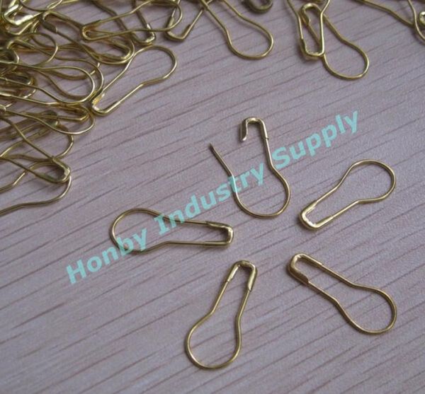

2000 pcs sewing use stitch holder gold gourd shape safety pin pear shape safety pin good selling7546880, Silver