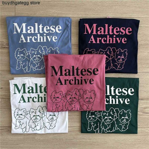 

ladies t-shirts fashion brand waikei han yk studios summer new harajuku dog versatile short sleeve, White