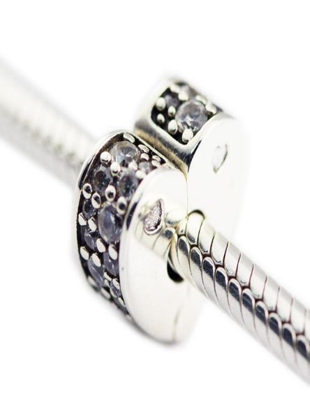 

sparkling arcs of love clip silver beads for jewelry making fit chairms s925 bracelet & bangle fashion heart charm autumn collection5668383, Black