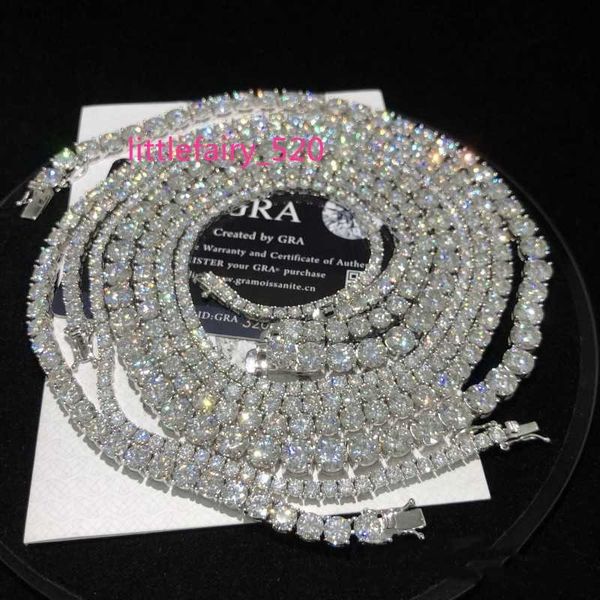 

pendant necklaces 925 sterling silver vvs moissanite diamond iced out chain diamond necklace chains for women men necklace moissanite tennis