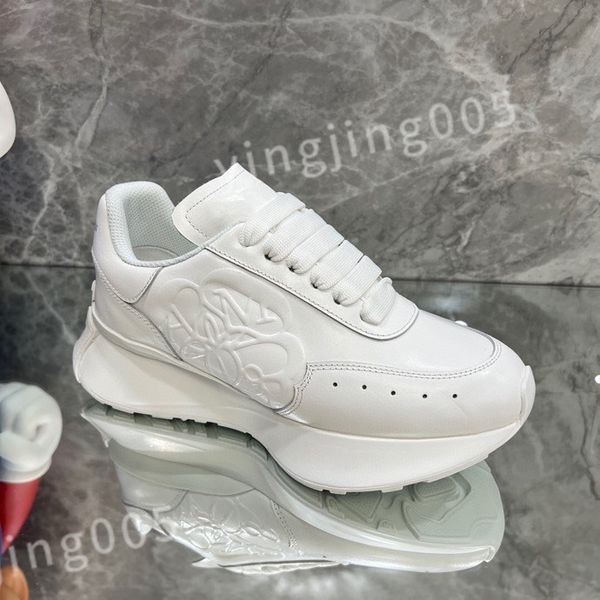 

2023 designers sneaker casual shoes sole white black leather womens espadrilles mens high-quality lace up trainers sneakers size 35-46 xsd22