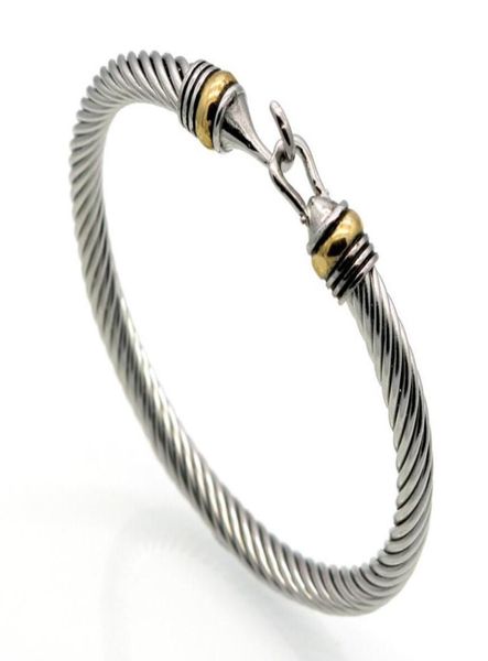 

popular steel wire ed hook shaped bracelet gold bracelet stainless steel cable women039s bracelet1225596, Black