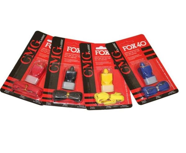 

whistle plastic key rings fox 40 soccer football basketball hockey baseball sports classic referee whistle survival outdoor3476652, Slivery;golden