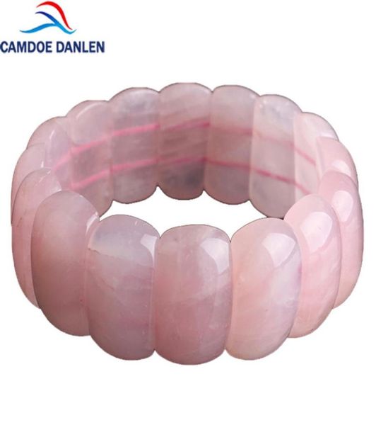 

camdoe danle natural stone bracelet rose crystal quartz vintage charms bracelet bangle for women men jewelry fashion gift y2007305693027, Black