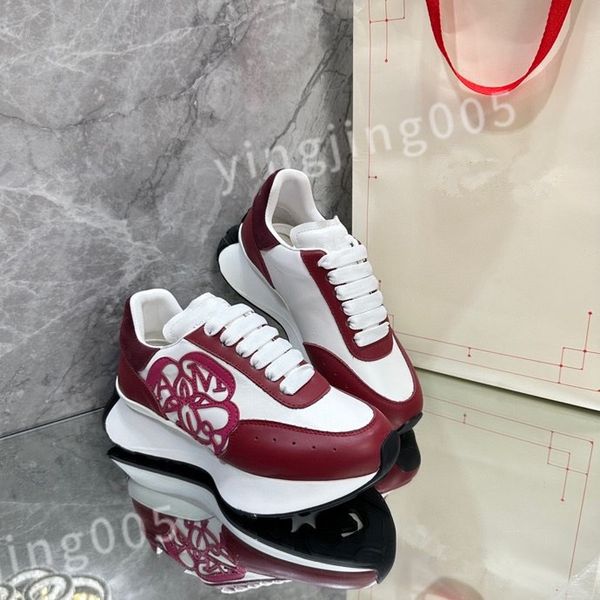 

new luxury designers sneaker casual shoe sole white black leather womens espadrilles mens high-quality lace up trainers sneakers size 35-46