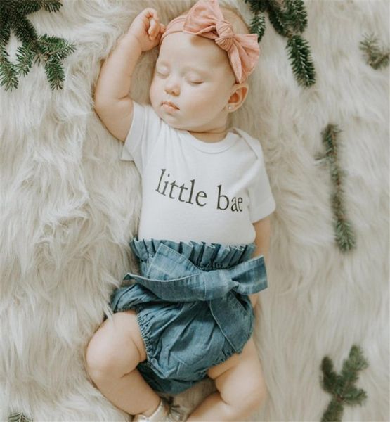 

2020 summer toddler kid baby girls boys outfit clothes short sleeve romper shorts set5591778, White