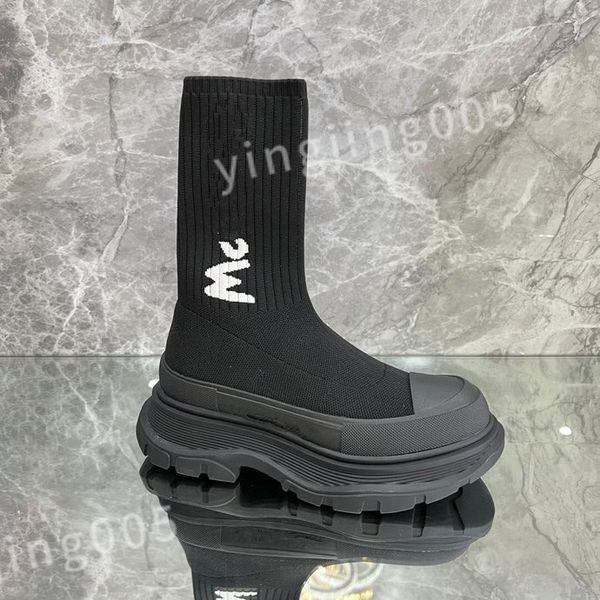 

boots men's women's running casual shoes couple designer thick bottom comfortable stretch knit black white gray sock shoes 35-46 x