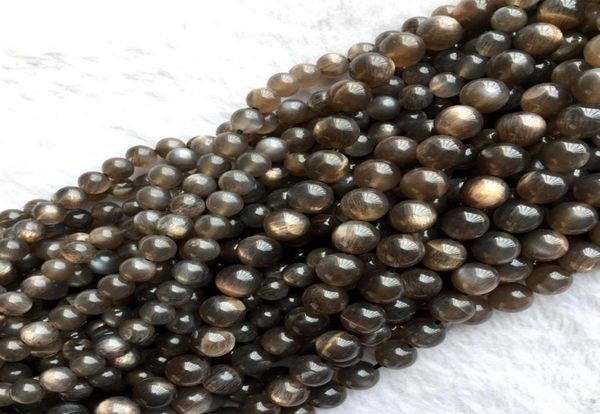 

real genuine natural gray black gold sunstone flash light round loose gemstone ball small beads 6mm 15quot 056046989200