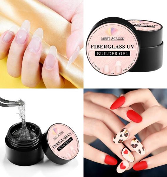 

meet across fiber glass gel fiberglass extension building uv gel varnish repair broken nails soak off uv extend nail tips2153594, Red;pink