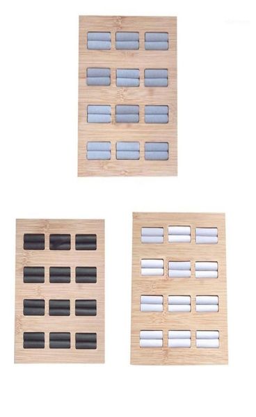 

jewelry pouches bags bamboo wood stand tray ring showcase104255339, Pink;blue
