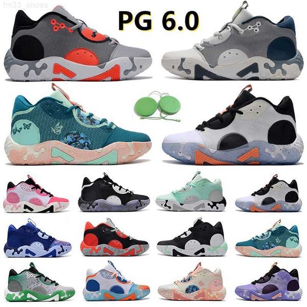 

paul george pg 6 mens basketball shoes sneakers fluoro all star white black mint blue paisley bred infrared fog grey painted pg6 men trainer
