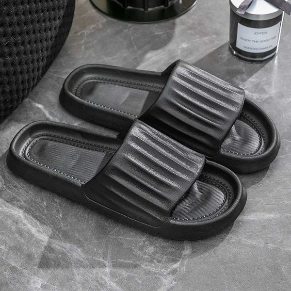 

summer shark slide women's shark slide men's bathroom flip home anti slip flat shoes couple children's fun sandals 8 6t7y vrd, Black