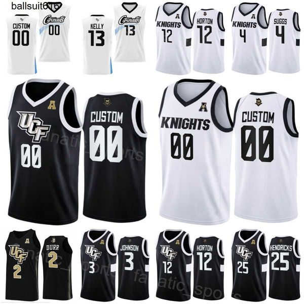 

ucf knights college jersey basketball 25 taylor hendricks 12 ithiel horton 13 c.j. kelly 3 darius johnson 4 brandon suggs 2 michael durr sew, Black;red