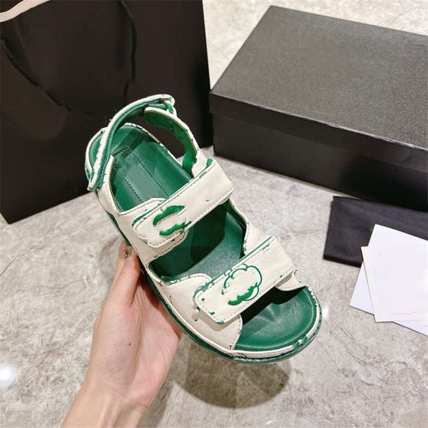 

summer popular women's sandals 2023 channel fashion luxury brand business work leisure travel letter logo women's high heels men&#, Black