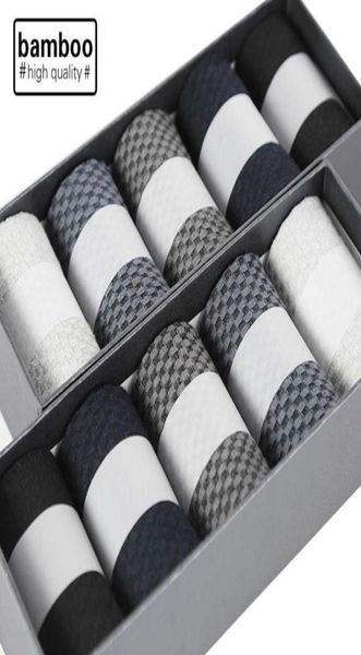 

10 pairslot men bamboo fiber socks happy man dress socks male winter warm long socks black stockings for gift h0911293275249