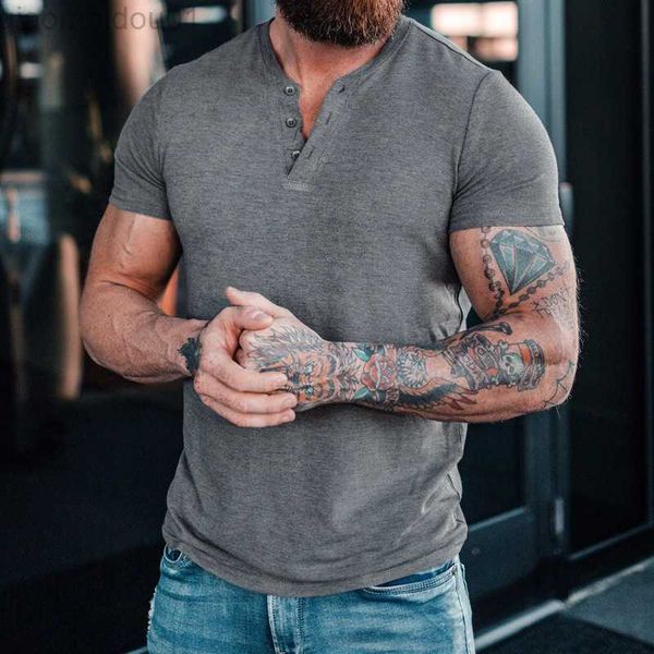

men's t-shirts casual v neck cotton t shirts men solid loose short sleeve button-down tee shirt streetwear 2023 spring summer mens fash, White;black