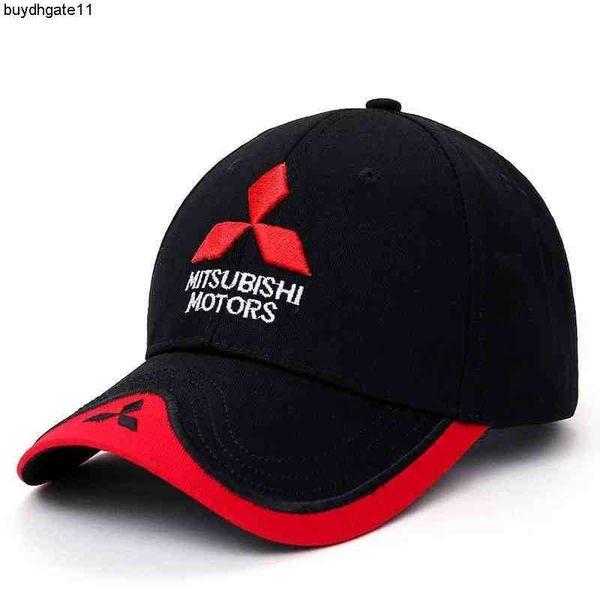 

2023 fashion ball cap 3d mitsubishi baseball car mmc racing f1 outdoor cotton breathable snapback sun hat trucket hat hip hop 9f54, Blue;gray
